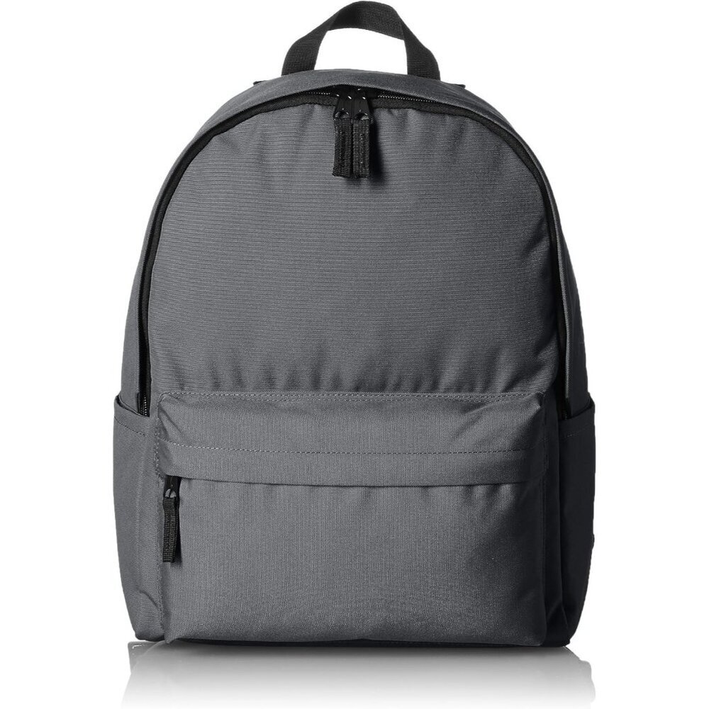 🆕 Men Grey Classic School Featuring Adjustable Padded Double-Zipper Backpack